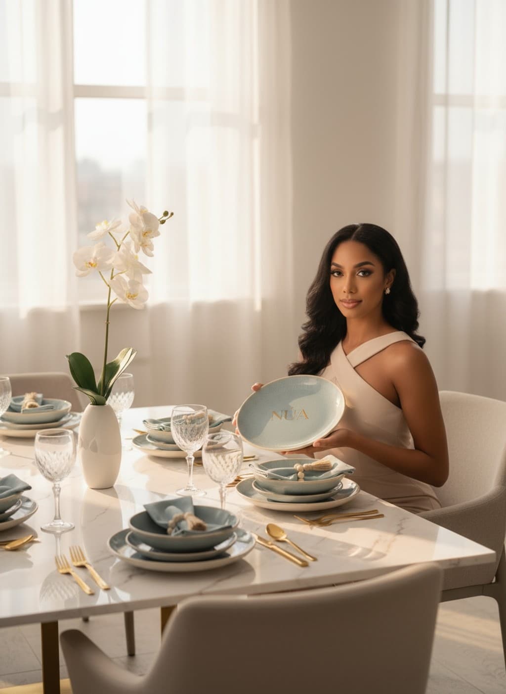 Women at dinner table